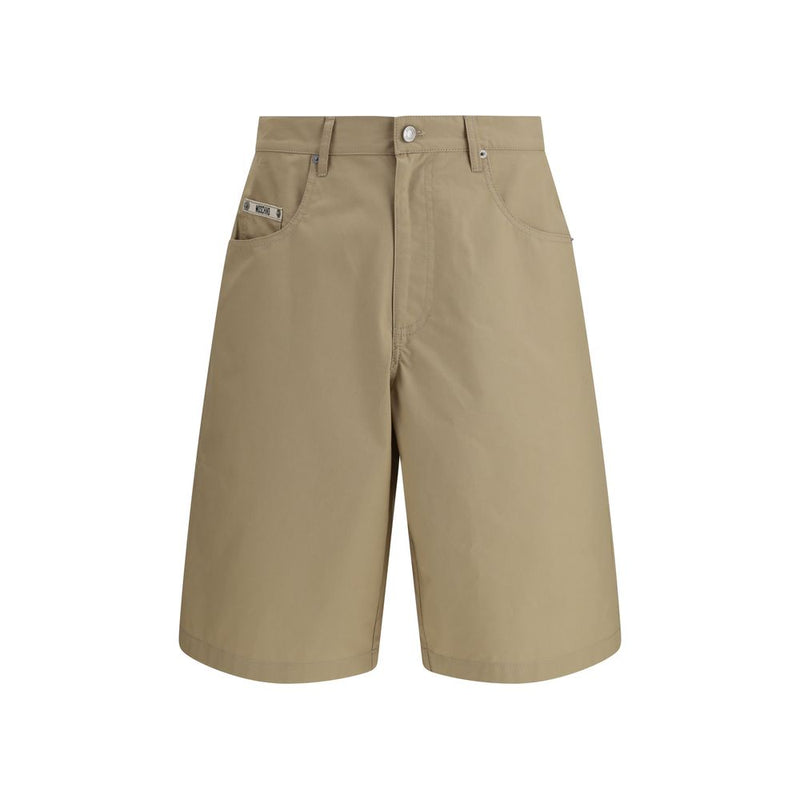 Moschino Beige Cotton Bermuda Shorts for Men