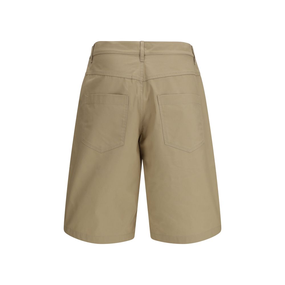 Moschino Beige Cotton Bermuda Shorts for Men