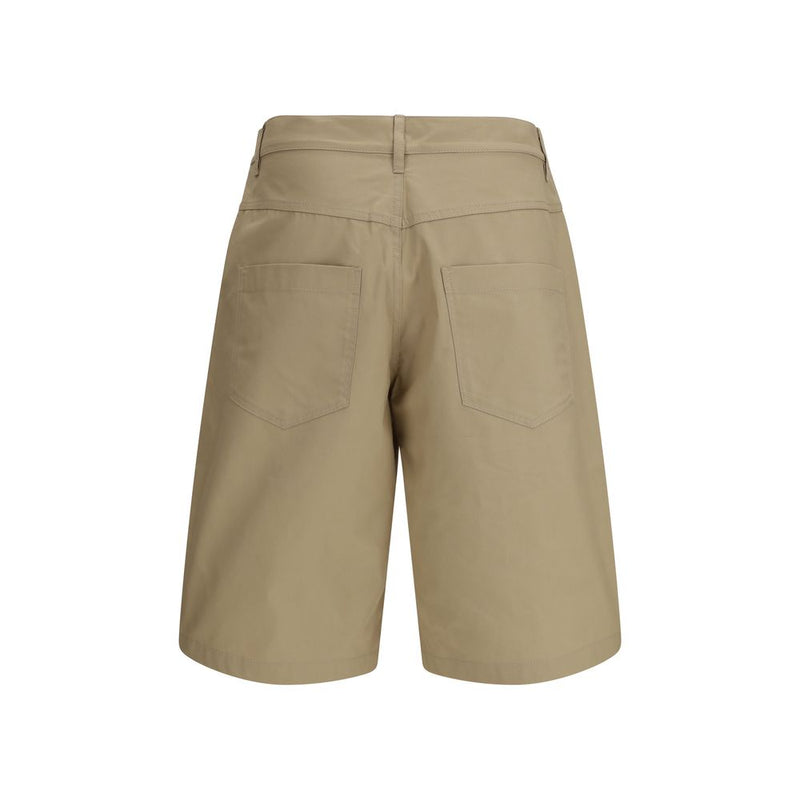 Moschino Beige Cotton Bermuda Shorts for Men
