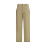 Max Mara Beige Cotton Baggy Pants for Women