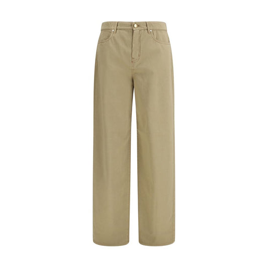 Max Mara Beige Cotton Casual Pants for Women