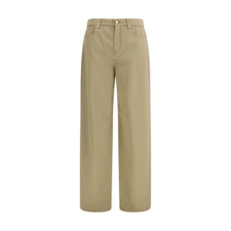 Max Mara Beige Cotton Baggy Pants for Women