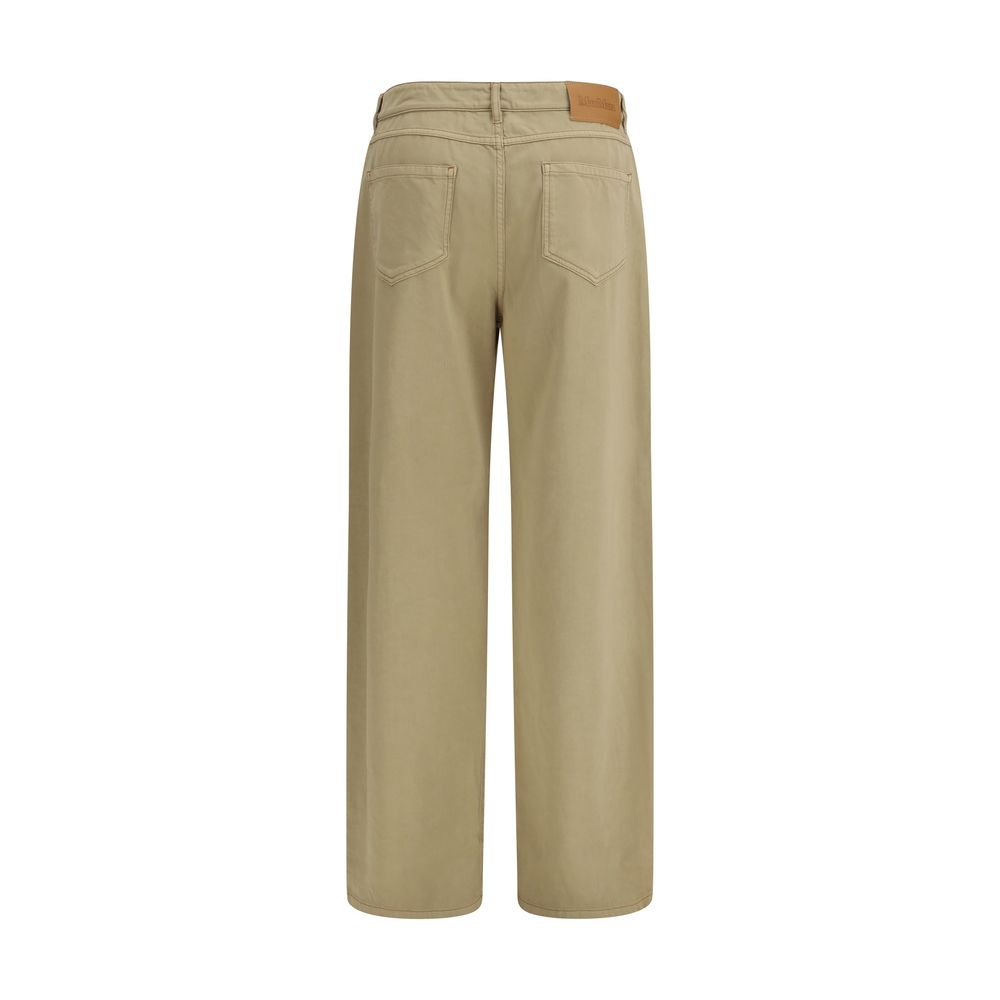 Max Mara Beige Cotton Baggy Pants for Women