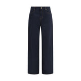 Max Mara Blue Cotton Baggy Pants for Women