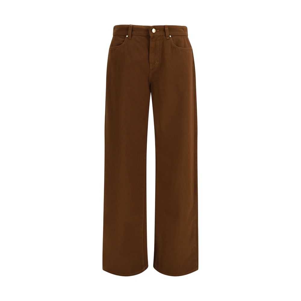 Max Mara Brown Cotton Casual Pants for Women
