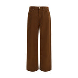 Max Mara Brown Cotton Casual Pants for Women