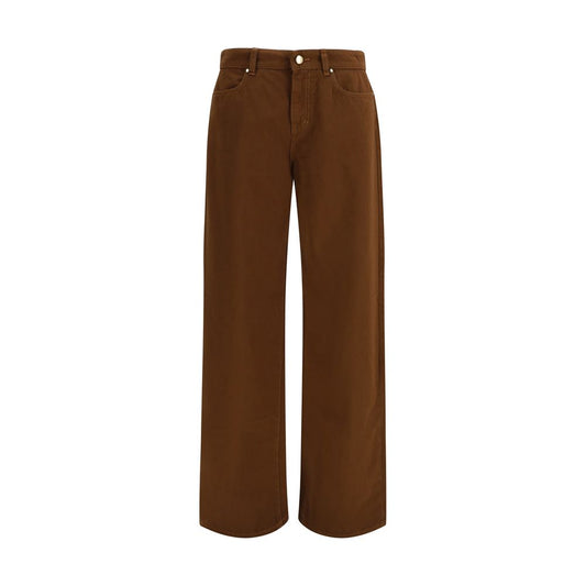 Max Mara Brown Cotton Casual Pants for Women