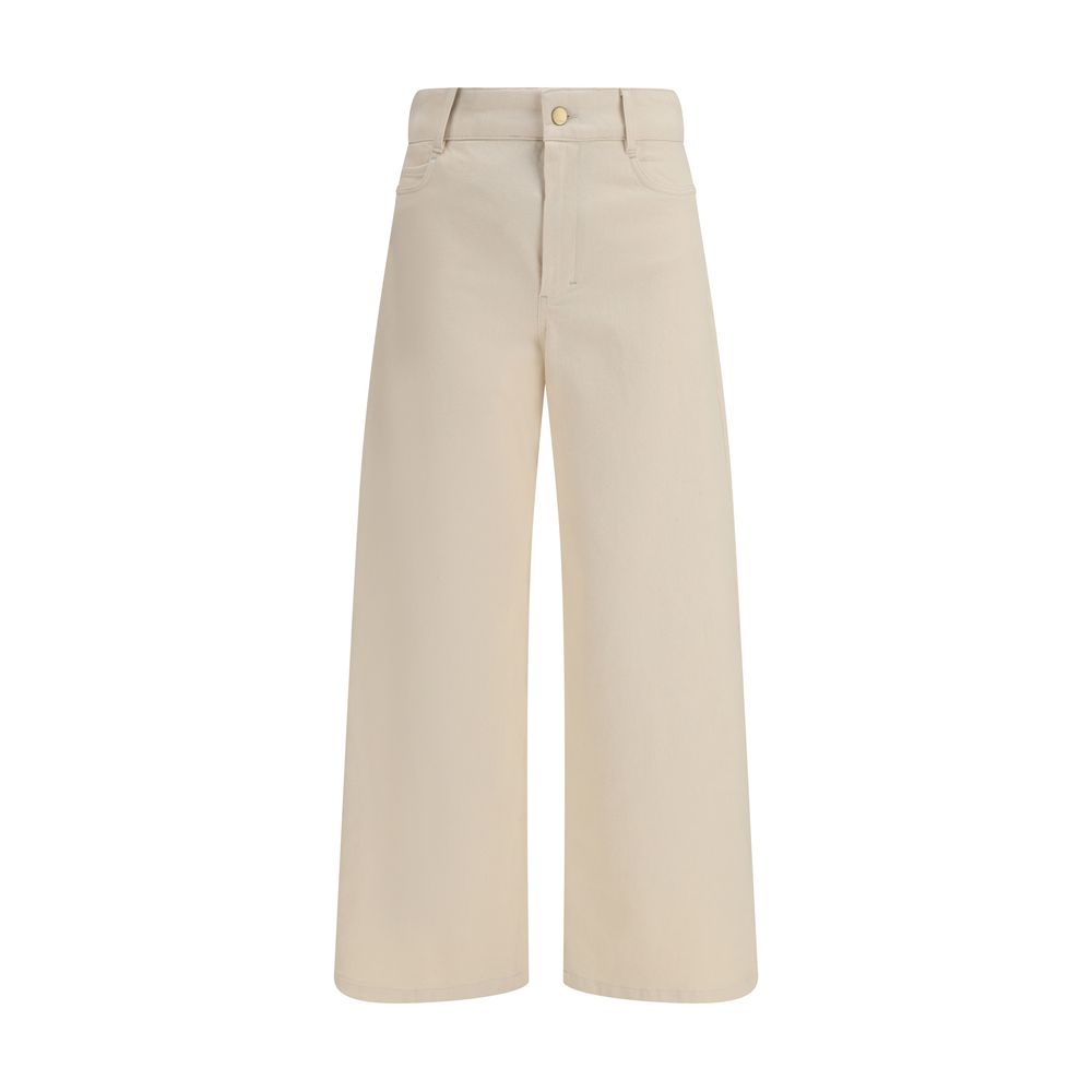 'S Max Mara Beige Cotton Casual Pants - Zarina Model