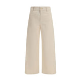 'S Max Mara Beige Cotton Casual Pants - Zarina Model