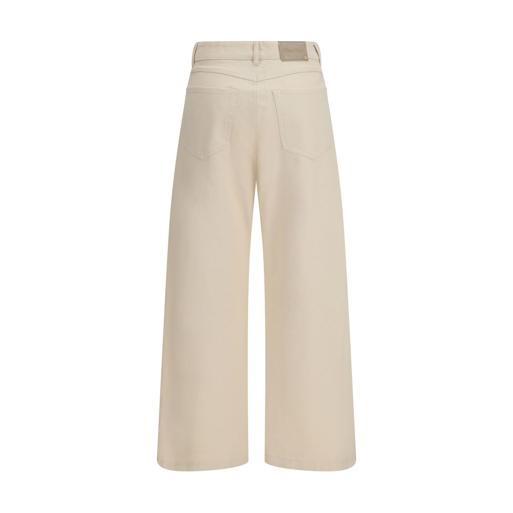 'S Max Mara Beige Cotton Casual Pants - Zarina Model