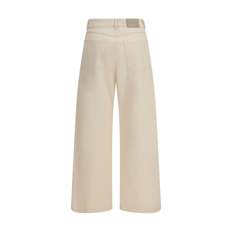 'S Max Mara Zarina Beige Cotton Casual Pants