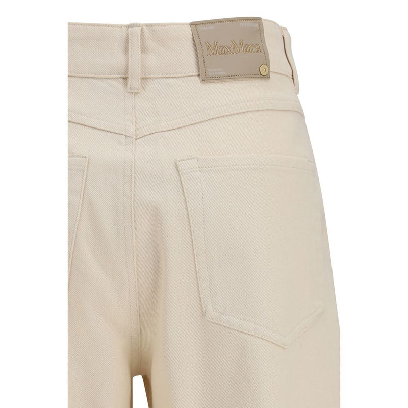 'S Max Mara Zarina Beige Cotton Casual Pants