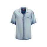 Diesel D-Nabil-FSI Blue Lyocell Shortsleeve Shirt