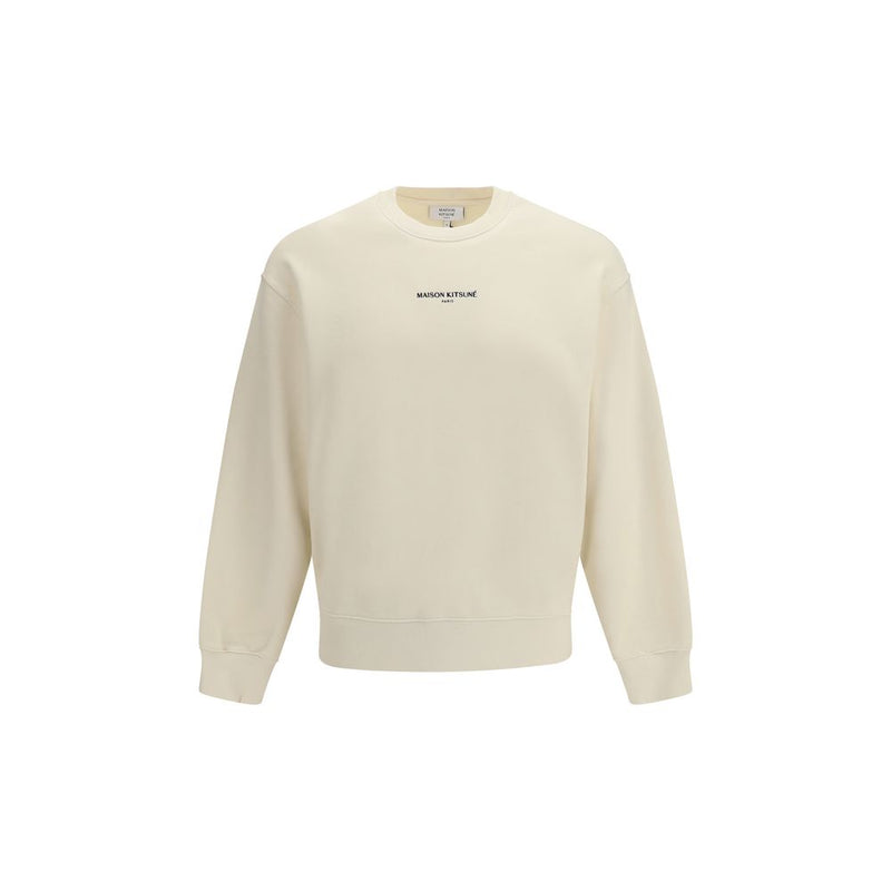 Maison Kitsuné Beige Cotton Sweatshirt - Comfort Fit