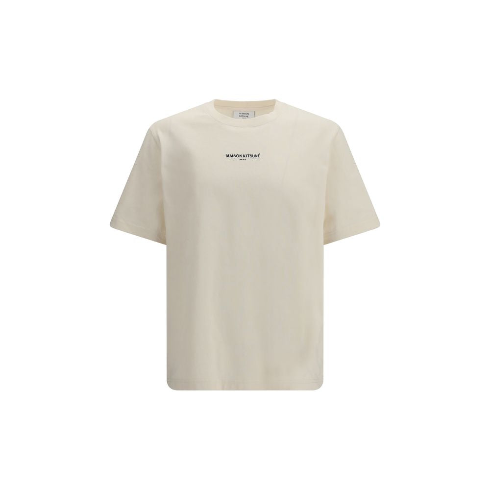 Maison Kitsuné Beige Cotton T-Shirt for Men