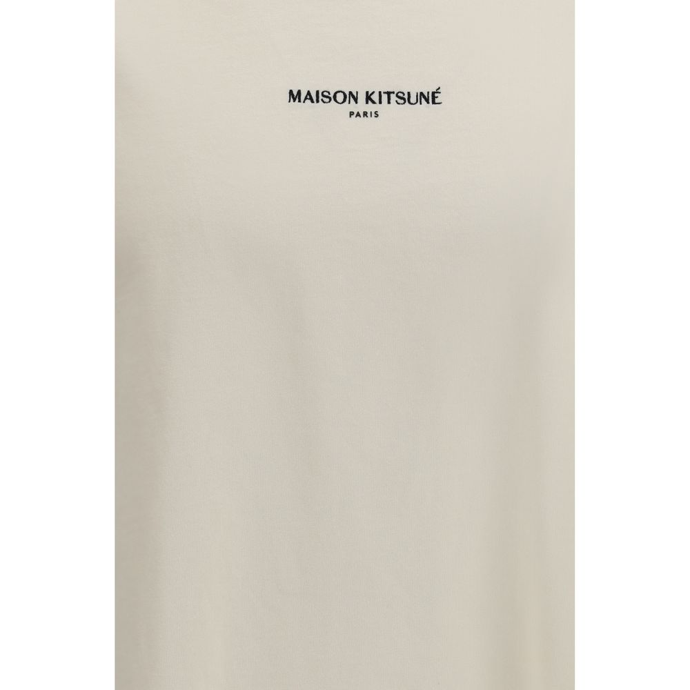 Maison Kitsuné Beige Cotton T-Shirt for Men