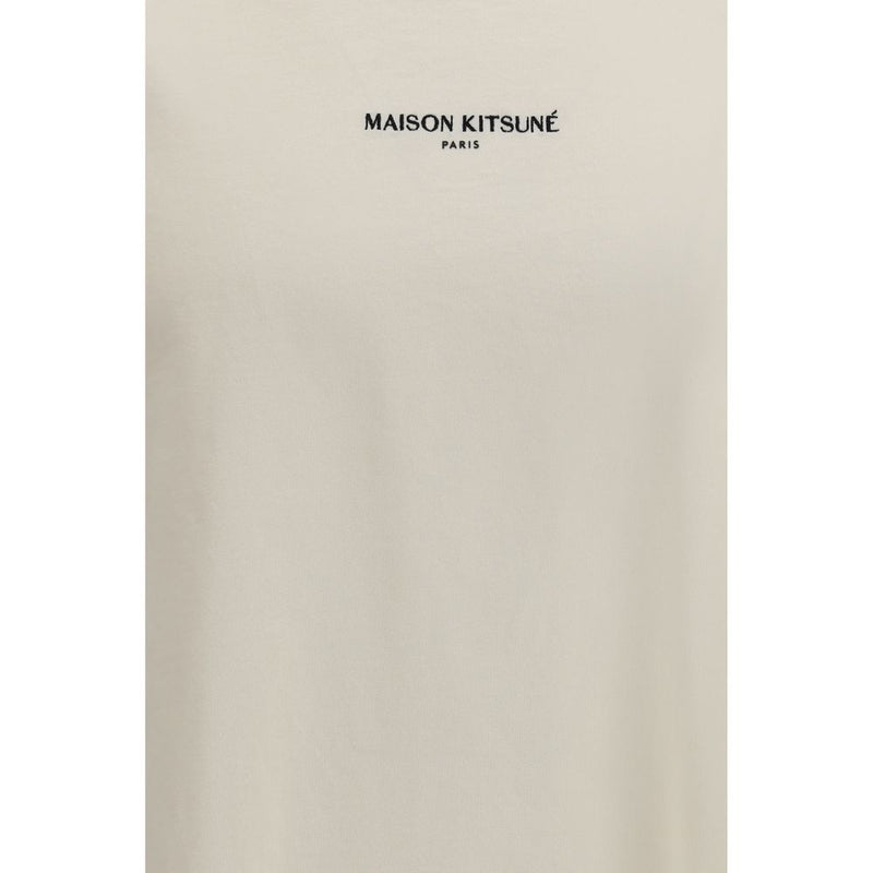 Maison Kitsuné Beige Cotton T-Shirt for Men
