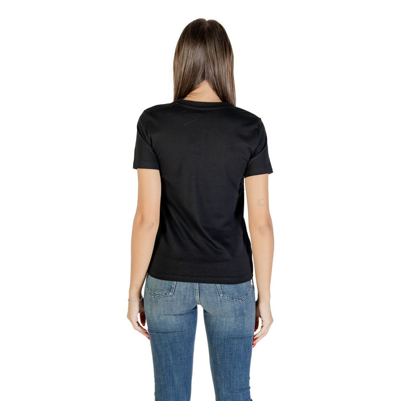 Only Onljolly Life Black Cotton T-Shirt for Women