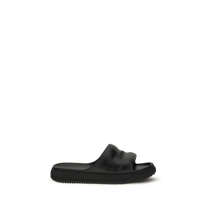Moncler Altive Black Rubber Sandals for Women
