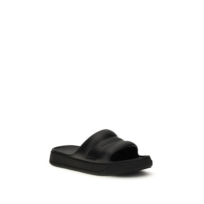 Moncler Altive Black Rubber Sandals for Women