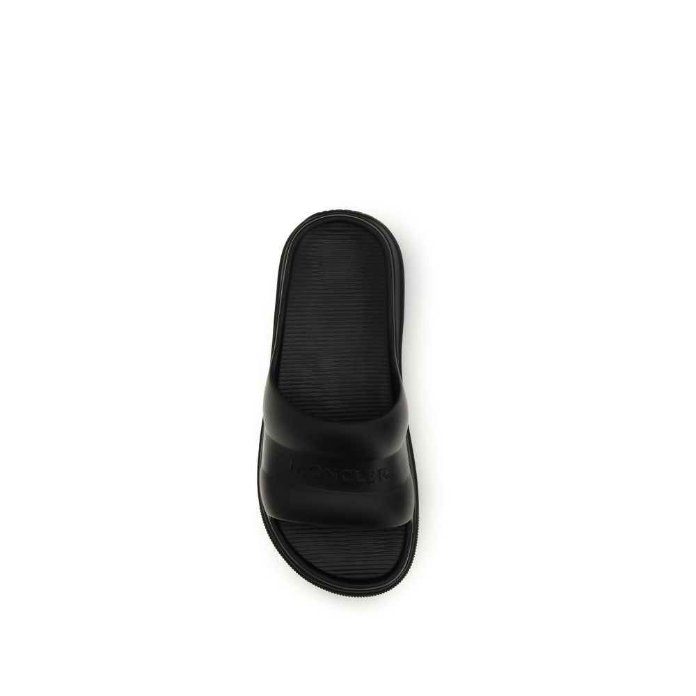 Moncler Altive Black Rubber Sandals for Women