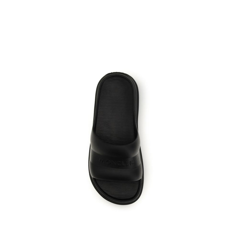 Moncler Altive Black Rubber Sandals for Women