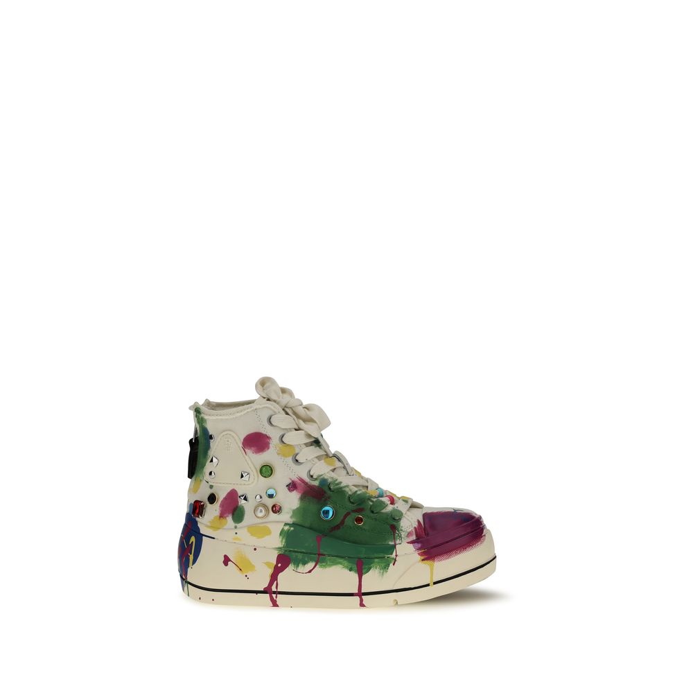 R13 Multicolor Cotton High Top Sneakers for Women