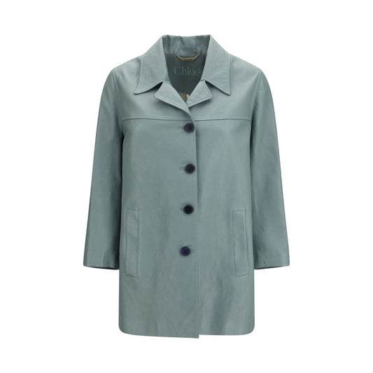 Veste en cuir bleu Chloé