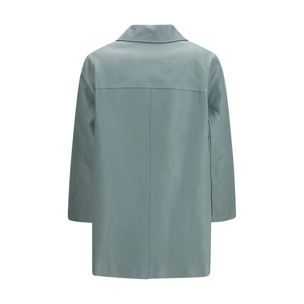 Veste en cuir bleu Chloé