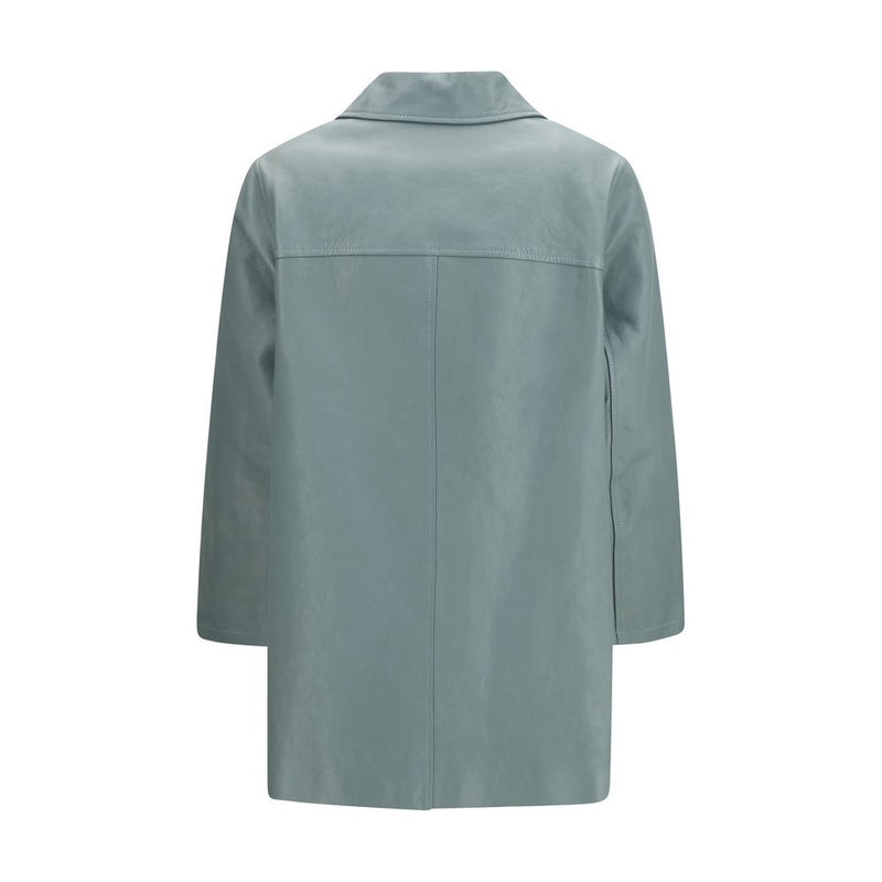 Veste en cuir bleu Chloé