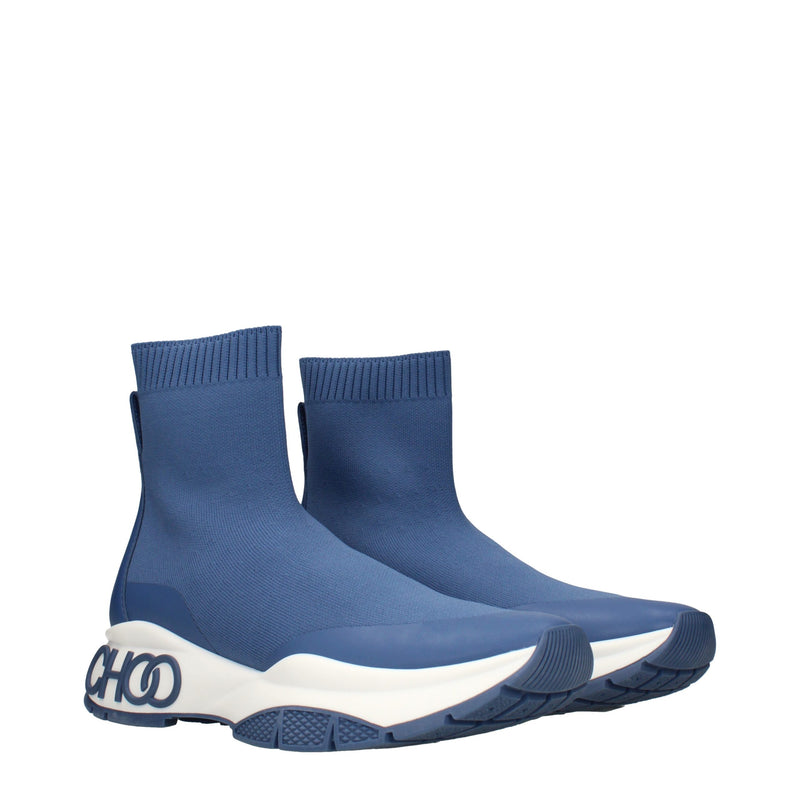 Jimmy Choo Blue Fabric Ankle Boots for Men