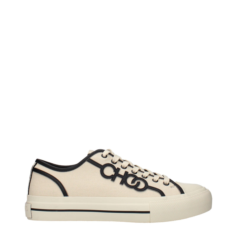Jimmy Choo Fenix Beige Fabric Low Top Sneakers for Men