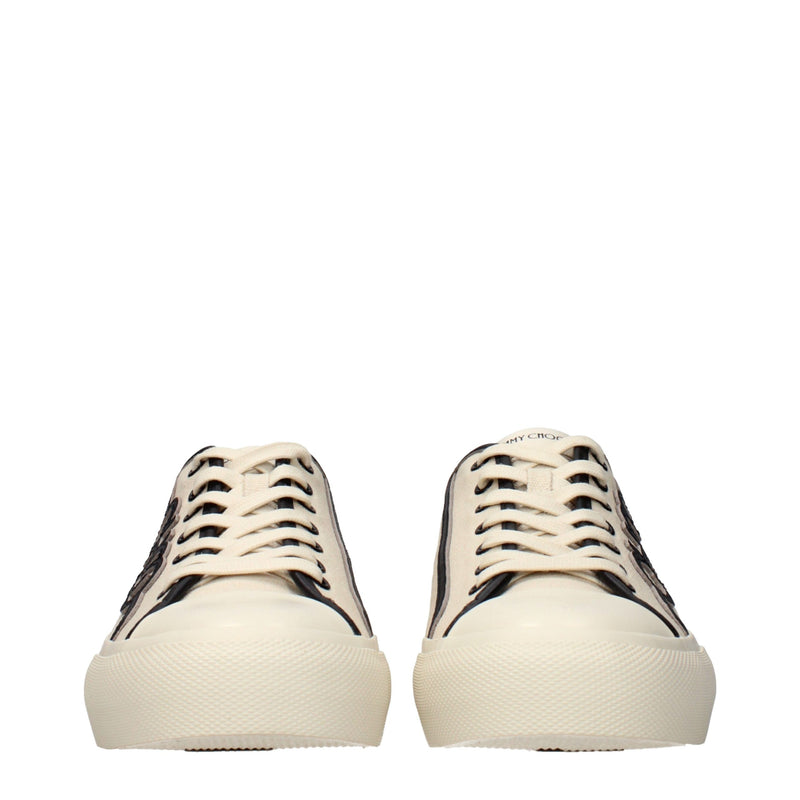 Jimmy Choo Fenix Beige Fabric Low Top Sneakers for Men