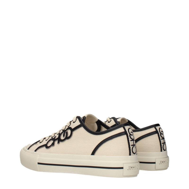Jimmy Choo Fenix Beige Fabric Low Top Sneakers for Men