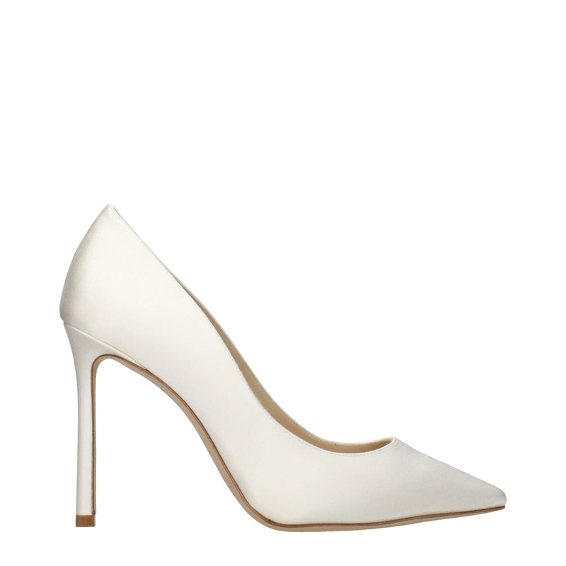 Jimmy Choo Romy Beige Satin Platform Pumps for Women