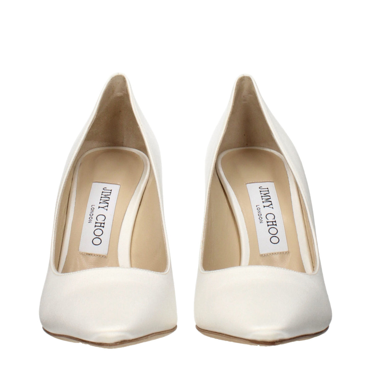 Jimmy Choo Romy Beige Satin Platform Pumps for Women