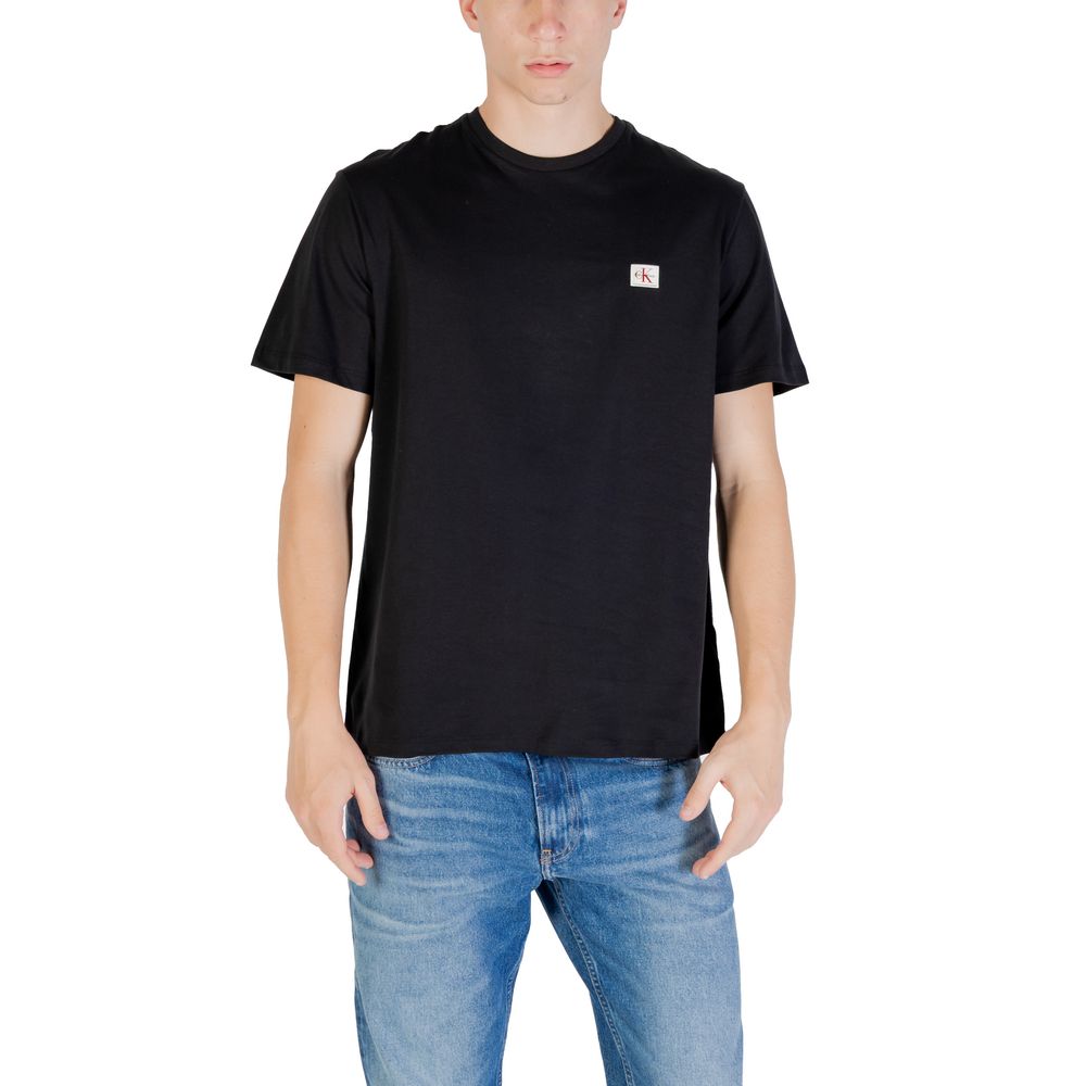 Calvin Klein Jeans SS BADGE Black Cotton T-Shirt for Men