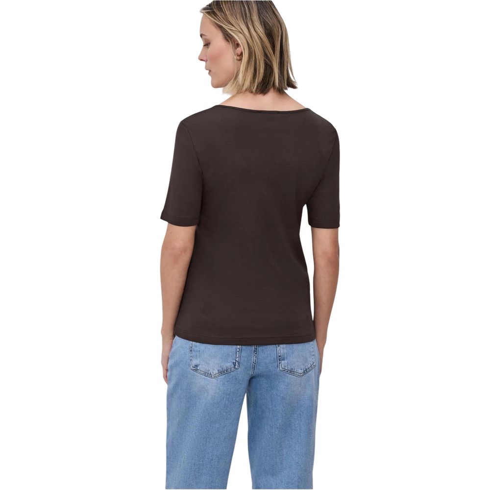 Street One Ada Brown Cotton Long Sleeve T-Shirt for Women