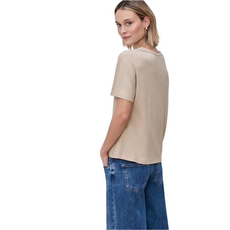 T-shirt Beige Viscose Street One Crista 325060 pour Femme