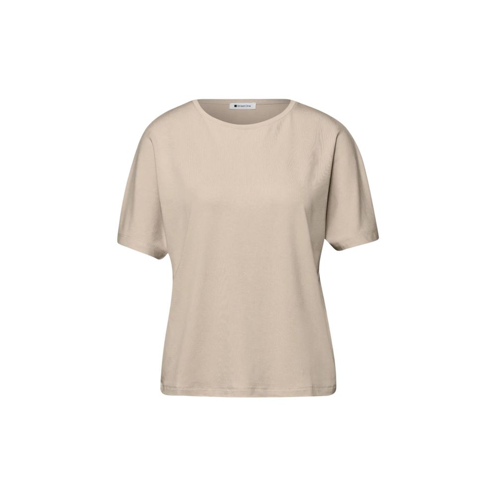 T-shirt Beige Viscose Street One Crista 325060 pour Femme