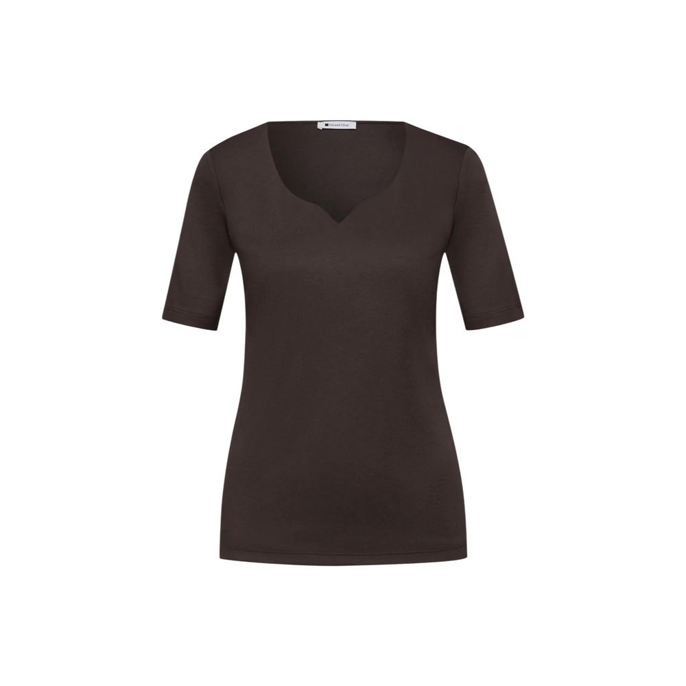 Street One Ada Brown Cotton Long Sleeve T-Shirt for Women