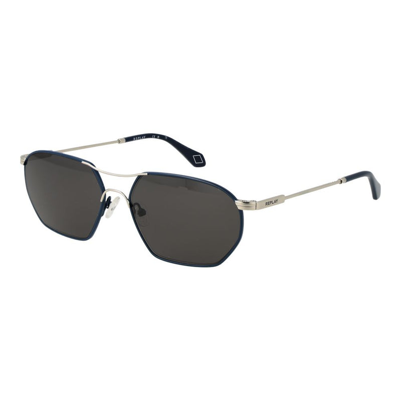 Replay Silver Metal Sunglasses for Men