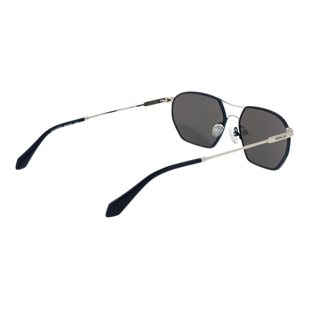Replay Silver Metal Sunglasses for Men