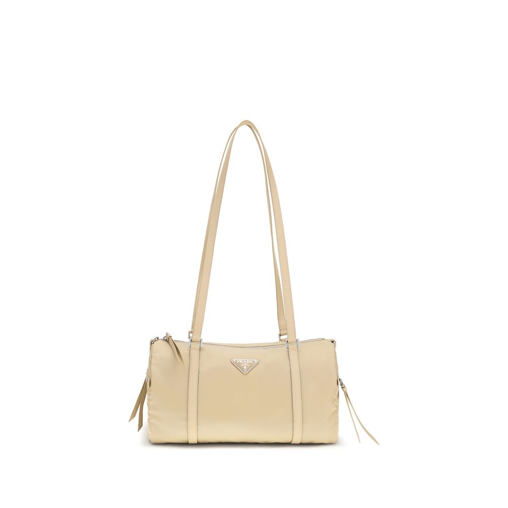 Prada Beige Re-Nylon Shoulder Bag - Iconic Satchel Redefined