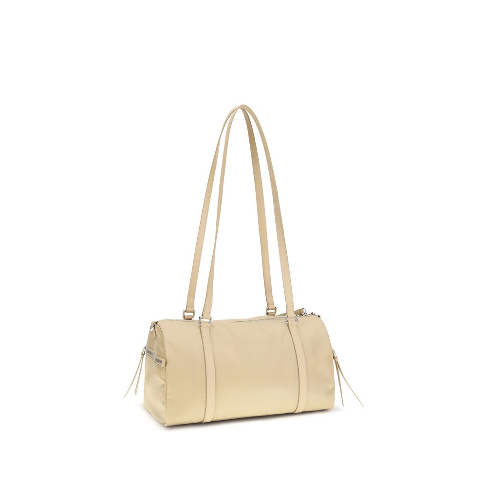 Prada Beige Re-Nylon Shoulder Bag - Iconic Satchel Redefined