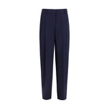 Giorgio Armani Blue Silk Casual Pants - Elegant & Sophisticated