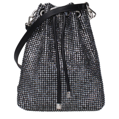 Jimmy Choo Black Satin Crossbody Bag