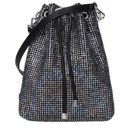 Jimmy Choo Black Satin Bonbon Crossbody Bag