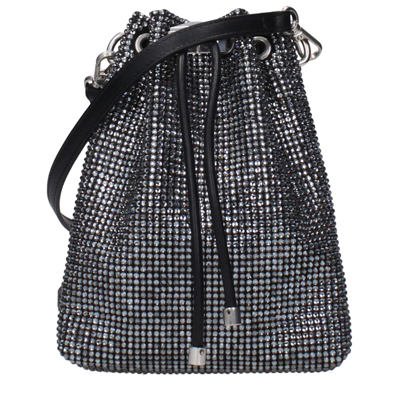 Jimmy Choo Bonbon Black Satin Crossbody Bag