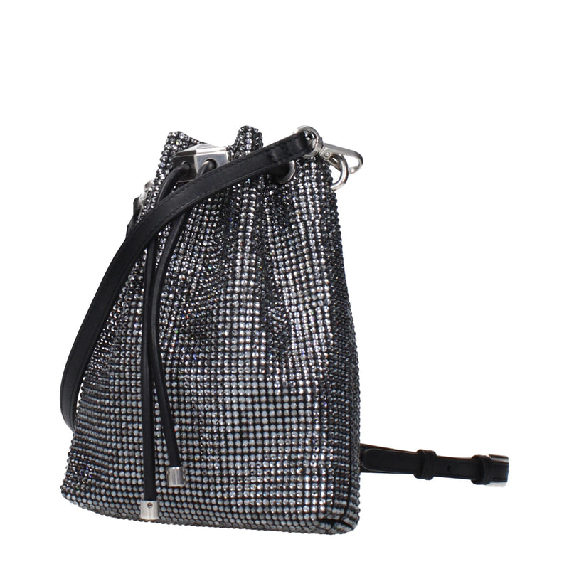 Jimmy Choo Bonbon Black Satin Crossbody Bag